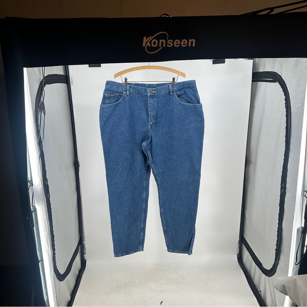 Vintage Riders by‎ Lee Classic High-Rise Blue Tapered Denim Mom Jeans 22W